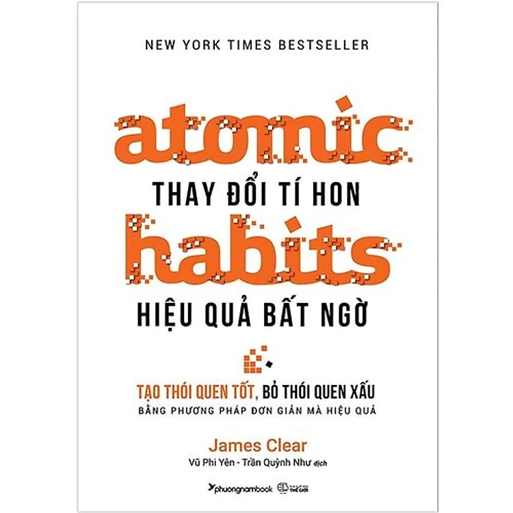 Bìa sách Atomic Habits — Thay đổi tí hon, hiệu quả bất ngờ